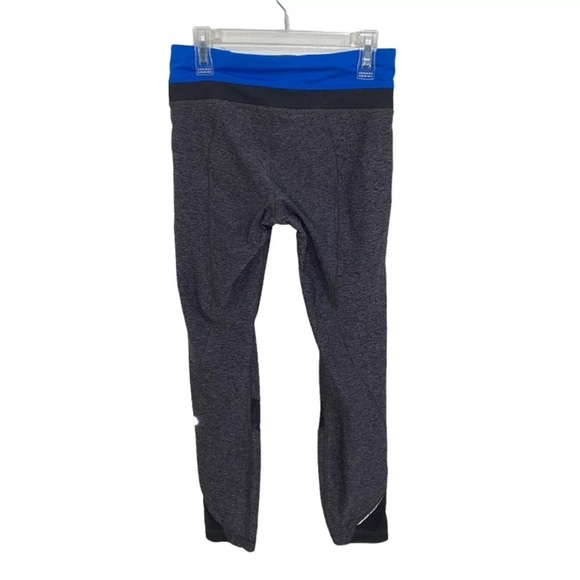 Lululemon Inspire Tight II Mesh Leggings Heathered Black Blue size 6 T25 - Picture 8 of 14